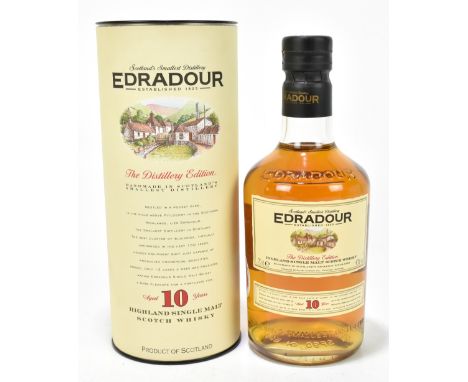 WHISKY; a single of Edradour Highland Single Malt Scotch whisky, the Distillery Edition, aged 10 years, 70cl, 40%, in present