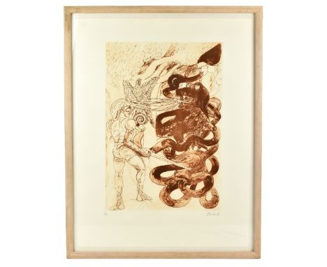 DAME ELIZABETH FRINK CH DBE RA (1930-1993); pencil signed limited edition print, ‘Jason and the Golden Fleece’, signed lower 