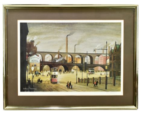 ARTHUR DELANEY; pencil signed limited edition print, 'Wellington Hotel', numbered 438/500, 36 x 49.5cm, framed and glazed. (D