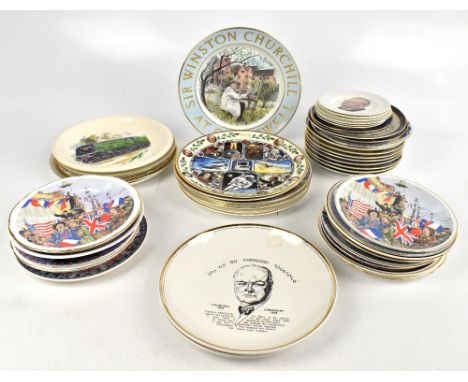 WINSTON CHURCHILL &amp; WWII; a large collection of collector's plates boxed and unboxed.&nbsp;Additional InformationSome pie