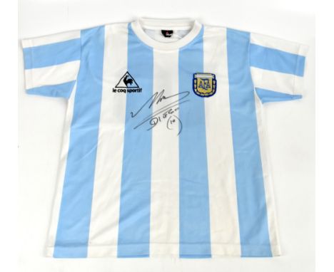 Diego Maradona signed 1986 Argentina number 10 shirt - All Star Signings