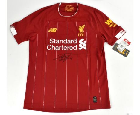 VIRGIL VAN DIJK; a Liverpool Premier League winners' shirt, signed to the front, size S.Additional InformationCreasing and li