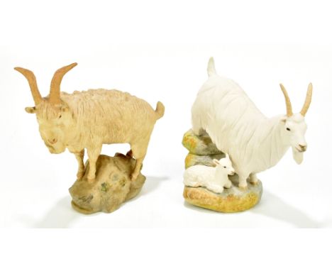 JOHN HARPER FOR SHEBEG POTTERY; two ceramic models of mountain goats, height of largest example 19.5cm (2).Additional Informa