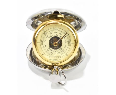 DALBY; a modern full hunter cased aneroid barometer, diameter 7.5cm.Additional InformationScratches and scuffs to the case, m