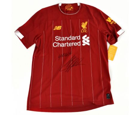 JURGEN KLOPP; a Liverpool Premier League winners' shirt, signed to the front, size M.Additional InformationCreasing and light
