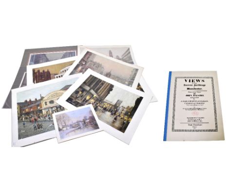 ARTHUR DELANEY (1927-1987); pencil signed prints depicting Manchester street scenes, a Bob Richardson signed print, Tom Dodso