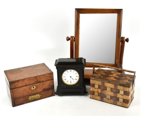 A 19th century burr walnut veneered apothecary cabinet by H. Turner &amp; Co Homoeopathic Chemists, Manchester, together with