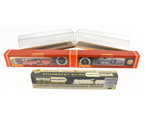HORNBY; two OO gauge locomotives comprising R.320 LMS Class Loco Black Livery, and R.305 LMS Coronation Class Duchess of Aber