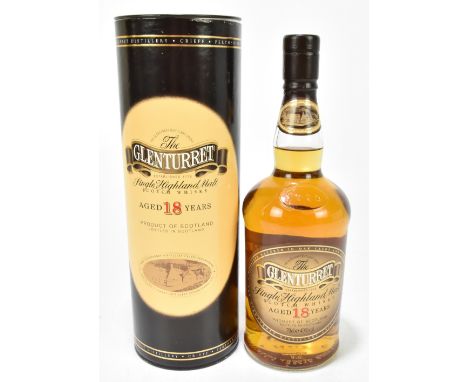 WHISKY; a single bottle of The Glenturret Highland Single Malt Scotch whisky, aged 18 years, 70cl, 40%, in presentation carto