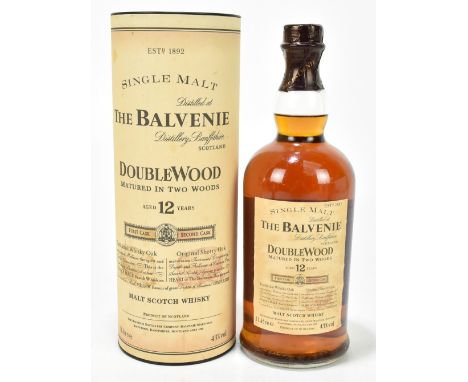 WHISKY; a single bottle The Balvenie Doublewood matured in two woods, single malt Scotch whisky, aged 12 years, one litre, 43
