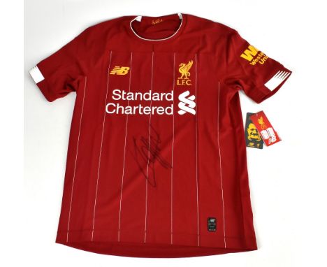 JURGEN KLOPP; a Liverpool Premier League winners' shirt, signed to the front, size S.Additional InformationCreasing and light