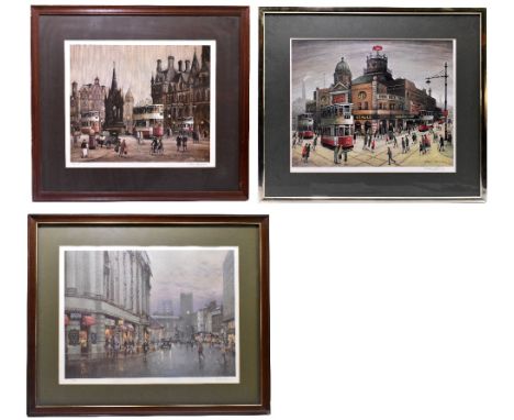 ARTHUR DELANEY (1927-1987); pencil signed print, 'Ardwick Empire', 39 x 48cm, with another, also a Bob Richardson signed prin