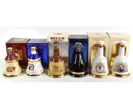 WHISKY; six bottles of Bell's Scotch whisky, various years including 8 years old 1952-2002, a limited edition Bell's Scotch w