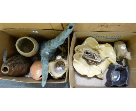 A collection of ceramic sculptures, student work originating from the slade school of art (9). 