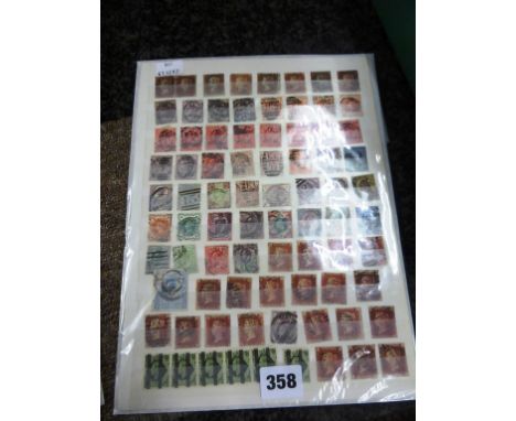 One sheet of mixed Great Britain stamps, including Admiralty, Army &amp; I.R. officials. 