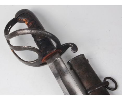 A British 1821 pattern Light Cavalry troopers sword, the a 90cm curved fullered blade etched to the forte SYC and crowned 31 