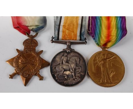 A WW I trio to include 1914-15 Star, British War and Victory, naming 7602. PTE. H.B. WICK. R. FUS. (3) Private Harry Basil Wi