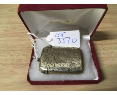VINTAGE WHITE METAL VESTA CASE