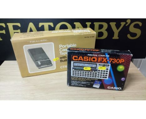 PORTABLE CASSETTE TAPE & CASIO FX-730P