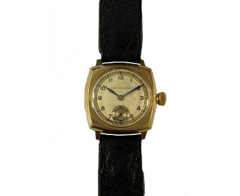 circa 1936, reference number 2416, case number 37396, the signed circular silvered dial, 22mm diameter, with black Arabic num