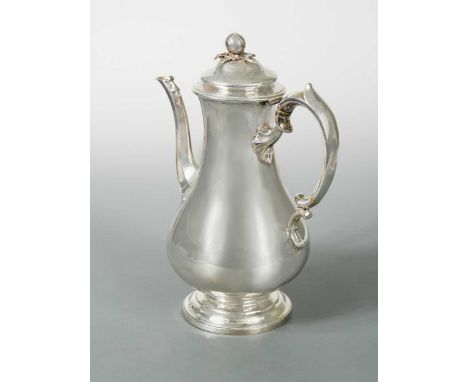 mark of Edward &amp; John Barnard, London 1864, of plain baluster form, the flush fitting part marked, domed and hinged cover