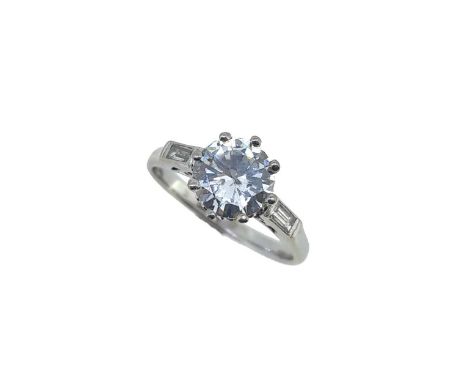 claw set round brilliant cut diamond, diameter 7.1mm, estimated approximate weight 1.20ct, assessed colour G/H, assessed clar