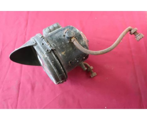 Criscol No. 416 vintage vehicle mounted light with peaked shade 