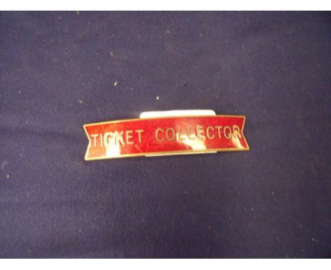 Western region brass and enamel "Ticket Collector" railway small fishtail cap badge by JR Gaunt London 