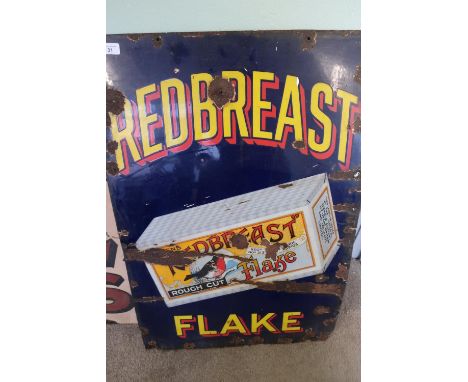 Enamel advertising sign for Redbreast Flake (tobacco) (61cm x 91.5cm)