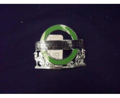 London Transport green enamel cap badge by J. R Gaunt 