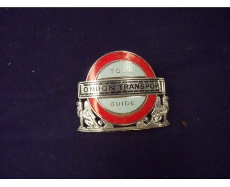 London Transport enamel "Tour Guide" cap badge by J. R Gaunt 
