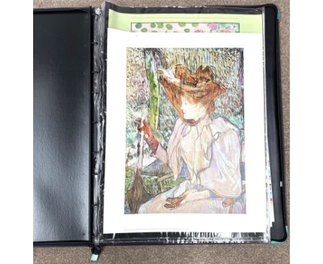 A folio of exhibition and other prints, to include; Paul Klee, Bonnard, Norman Cornish, (A Lot).&nbsp;