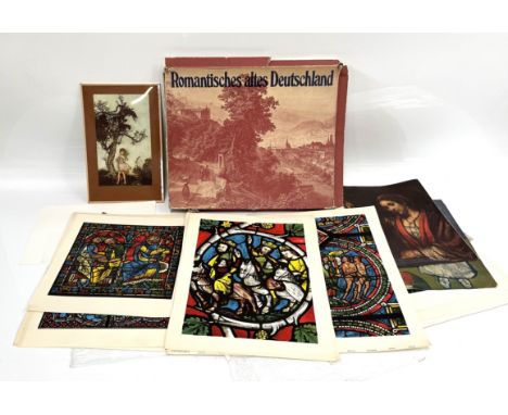 A box of prints, and print related material, to include; " The Golden Cockerel Press",1930 and 1932, George Horton, Angela Le