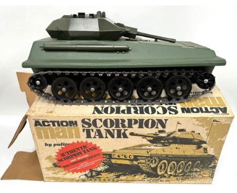 An Action Man Scorpion Tank by Palitoy, with original box, along with quantity of Action Man toys and accessories, (A Lot).Co