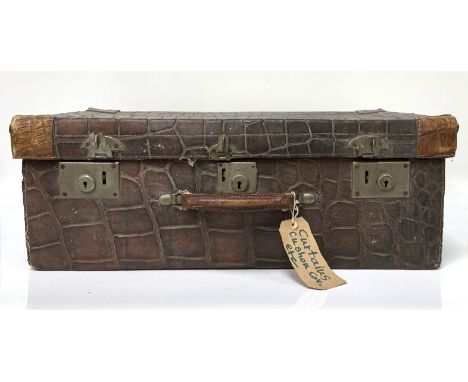 A vintage reptile skin travel case, 42 x 66 x 24 cm.&nbsp;