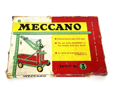 A MECCANO Outfit no 3 in original box with instructions.&nbsp;