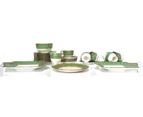 A Wedgewood tea set with cups, saucers, plates, cake plates, also a washbasin set, (A Lot).&nbsp;