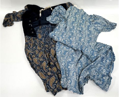 A collection of vintage clothing and textiles.