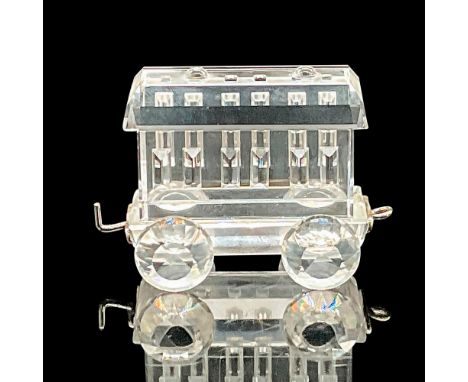 The third car in the When We Were Young train set, the Carriage Wagon is fully faceted clear crystal, with metal hooking devi