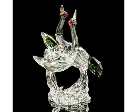 This Swarovski crystal Red Crowned Crane figurine was only available to SCS members and is made of clear crystal with light S