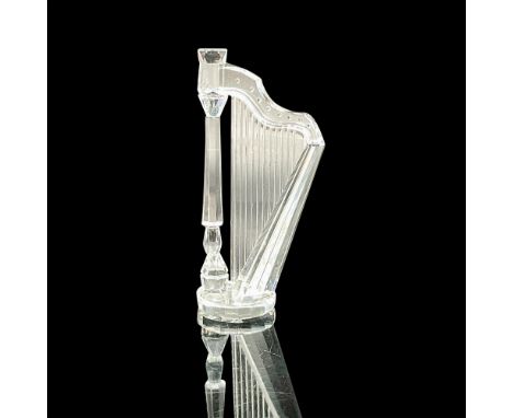 This lovely crystal harp was part of the Crystal Melodies collection and is made from clear crystal. Swarovski etched backsta