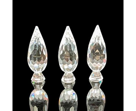 This Swarovski crystal set of 3 poplar trees formed part of the Silver Crystal City group. Each tree is identical. This item 