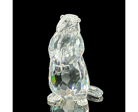 Clear crystal body with black inset eyes. 7608 NR 000 005. Swarovski etched backstamp. This item has its original box: 3.25"L