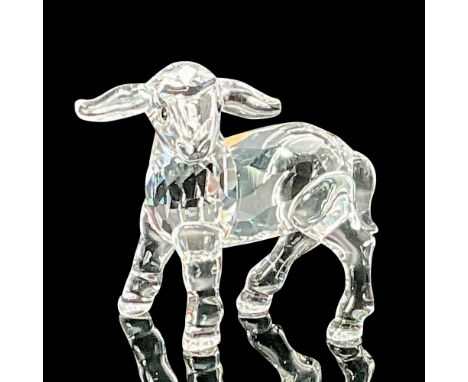 Part of the Peaceful Countryside collection. Lead clear crystal lamb with jet crystal eyes. Swarovski etched backstamp. This 