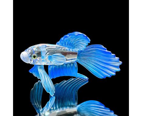 This crystal blue fish is a mesmerizing figurine that captures the vibrancy of this unique fish species. Made from clear crys