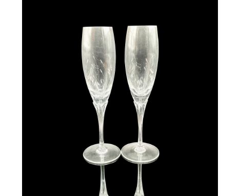 Lovely set of gorgeous Gorham crystal toasting glasses in the Jolie pattern. This item has its original box: 8"L x 3"W x 10.5