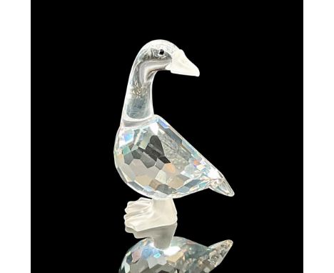 Figural is part of the Barnyard Friends group. Body is clear faceted crystal with black eyes. Beak and feet are frosted cryst