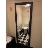 A Wooden Framed Bevel Mirror 70 x 266cm