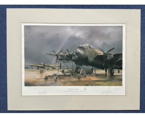 WW2. PO. J.Chatterton (first skipper of Yorker) FO. Harold Parkin (last skipper of Yorker) and Robin Smith (Artist) signed Ro