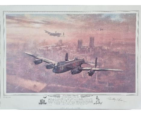 WW2 Colour Print Titled Still Going Strong! from the painting by Timothy O`Brian. Limited 128 of 1000. Signed in Pencil by Ti